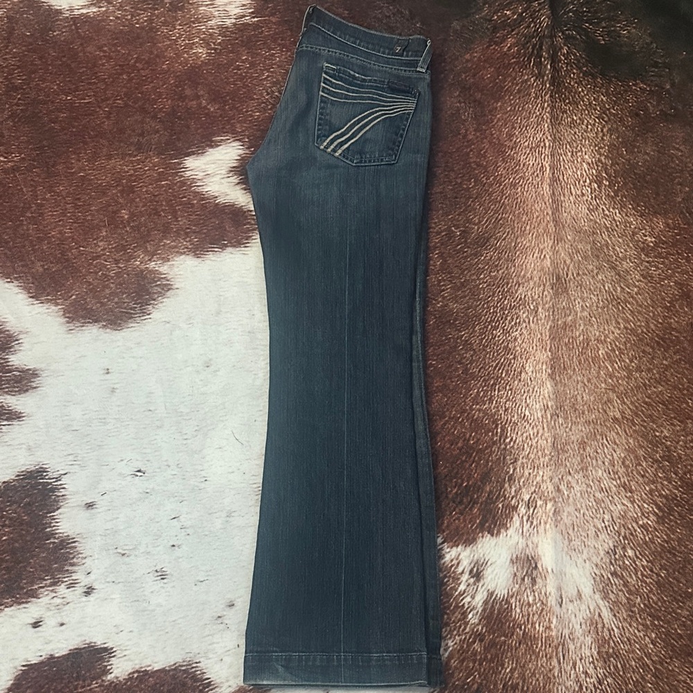 7 For All Mankind Dark Indigo Flare Jeans
